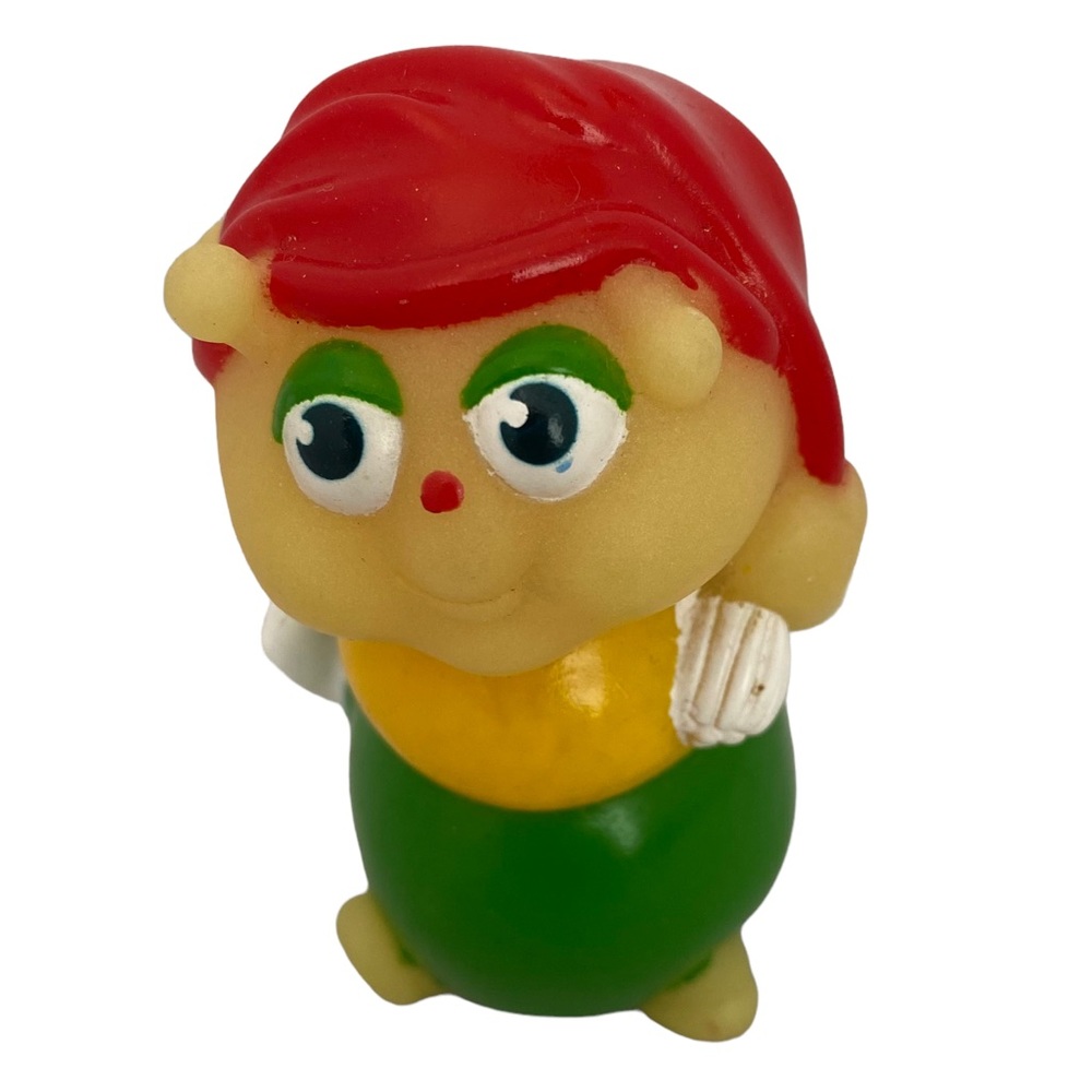 Vintage 1986 Playskool glow Worm toy Clutterbug finger puppet 3”